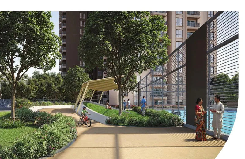 Shaded seating gallery overlooking the tennis court at Solcrest — artist's impression